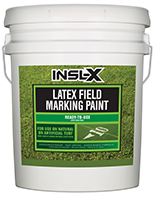 Fink's Paint Store Insl-X Latex Field Marking Paint is specifically designed for use on natural or artificial turf, concrete and asphalt, as a semi-permanent coating for line marking or artistic graphics.

Fast Drying
Water-Based Formula
Will Not Kill Grass