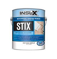 Fink's Paint Store Stix Waterborne Bonding Primer is a premium-quality, acrylic-urethane primer-sealer with unparalleled adhesion to the most challenging surfaces, including glossy tile, PVC, vinyl, plastic, glass, glazed block, glossy paint, pre-coated siding, fiberglass, and galvanized metals.

Bonds to "hard-to-coat" surfaces
Cures in temperatures as low as 35° F (1.57° C)
Creates an extremely hard film
Excellent enamel holdout
Can be top coated with almost any productboom